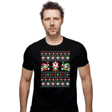 Load image into Gallery viewer, Shirts Fitted Shirts, Mens / Small / Black Christmas Bros