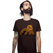 Load image into Gallery viewer, Shirts Fitted Shirts, Mens / Small / Dark Chocolate Apocalypsis Signal