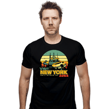 Load image into Gallery viewer, Daily_Deal_Shirts Fitted Shirts, Mens / Small / Black Visit New York
