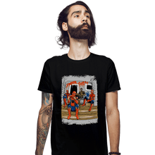 Load image into Gallery viewer, Daily_Deal_Shirts Fitted Shirts, Mens / Small / Black Spider Threat