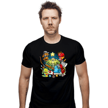 Load image into Gallery viewer, Daily_Deal_Shirts Fitted Shirts, Mens / Small / Black Christmas RPG