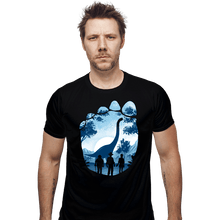 Load image into Gallery viewer, Daily_Deal_Shirts Fitted Shirts, Mens / Small / Black Brachiosaurus Footprint
