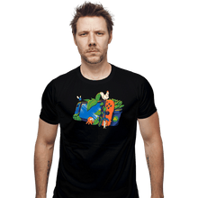 Load image into Gallery viewer, Daily_Deal_Shirts Fitted Shirts, Mens / Small / Black Triforce Adventure