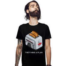 Load image into Gallery viewer, Daily_Deal_Shirts Fitted Shirts, Mens / Small / Black Frakking Toaster