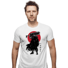 Load image into Gallery viewer, Daily_Deal_Shirts Fitted Shirts, Mens / Small / White Black Swordsman Sumi-e