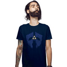 Load image into Gallery viewer, Shirts Fitted Shirts, Mens / Small / Navy Triforce Labyrinth
