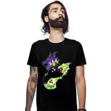 Load image into Gallery viewer, Shirts Fitted Shirts, Mens / Small / Black Magical Silhouettes - Maleficent
