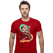Load image into Gallery viewer, Daily_Deal_Shirts Fitted Shirts, Mens / Small / Red Dual Sword Users
