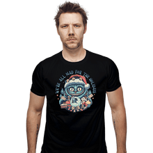 Load image into Gallery viewer, Secret_Shirts Fitted Shirts, Mens / Small / Black Christmas Cat