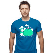 Load image into Gallery viewer, Shirts Fitted Shirts, Mens / Small / Sapphire Dino Island Baby