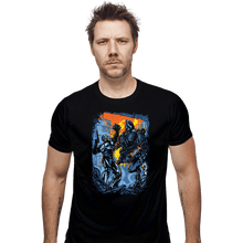 Load image into Gallery viewer, Secret_Shirts Fitted Shirts, Mens / Small / Black Robocop VS Robocain