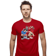 Load image into Gallery viewer, Daily_Deal_Shirts Fitted Shirts, Mens / Small / Red Showoff