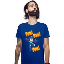 Load image into Gallery viewer, Shirts Fitted Shirts, Mens / Small / Royal Blue Pew Pew Pew