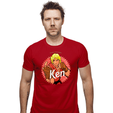 Load image into Gallery viewer, Daily_Deal_Shirts Fitted Shirts, Mens / Small / Red Ken Doll