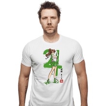 Load image into Gallery viewer, Daily_Deal_Shirts Fitted Shirts, Mens / Small / White Jupiter Sumi-e