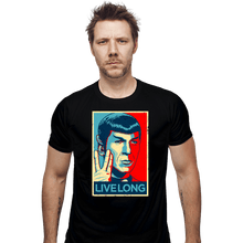 Load image into Gallery viewer, Daily_Deal_Shirts Fitted Shirts, Mens / Small / Black Live Long