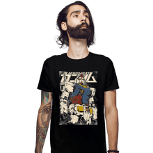 Load image into Gallery viewer, Shirts Fitted Shirts, Mens / Small / Black The First Gundam