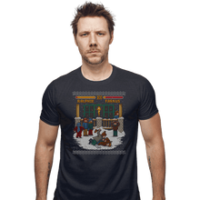Load image into Gallery viewer, Daily_Deal_Shirts Fitted Shirts, Mens / Small / Dark Heather The Christmas Fight