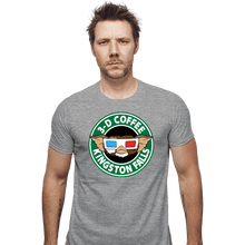 Load image into Gallery viewer, Secret_Shirts Fitted Shirts, Mens / Small / Sports Grey Kingston Falls 3D Coffee
