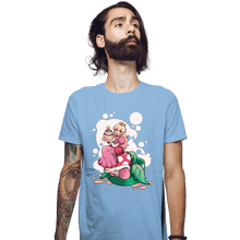 Load image into Gallery viewer, Shirts Fitted Shirts, Mens / Small / Powder Blue Princess Peach