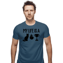 Load image into Gallery viewer, Secret_Shirts Fitted Shirts, Mens / Small / Indigo Blue Cat Butt Trophy