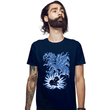 Load image into Gallery viewer, Shirts Fitted Shirts, Mens / Small / Navy The Ice Tailed Fox Within