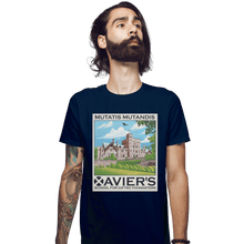 Load image into Gallery viewer, Shirts Fitted Shirts, Mens / Small / Navy Xavier's School For Gifted Youngsters