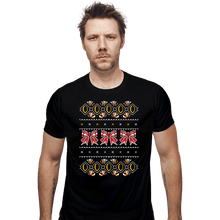 Load image into Gallery viewer, Shirts Fitted Shirts, Mens / Small / Black 5 Gold Rings