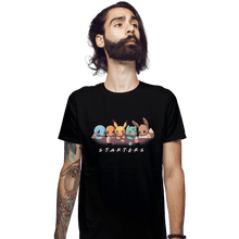 Load image into Gallery viewer, Shirts Fitted Shirts, Mens / Small / Black Starter Friends