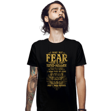 Load image into Gallery viewer, Daily_Deal_Shirts Fitted Shirts, Mens / Small / Black Fear Is The Mind-Killer