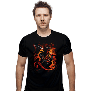 Daily_Deal_Shirts Fitted Shirts, Mens / Small / Black The Tiefling Warrior
