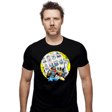 Load image into Gallery viewer, Daily_Deal_Shirts Fitted Shirts, Mens / Small / Black Future Past Animated