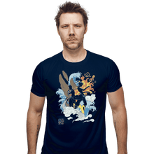 Load image into Gallery viewer, Shirts Fitted Shirts, Mens / Small / Navy Two Avatars
