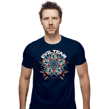 Load image into Gallery viewer, Daily_Deal_Shirts Fitted Shirts, Mens / Small / Navy Evil Team