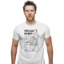Load image into Gallery viewer, Secret_Shirts Fitted Shirts, Mens / Small / White The Trojan Rabbit