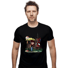 Load image into Gallery viewer, Daily_Deal_Shirts Fitted Shirts, Mens / Small / Black My Neighbor Spidey