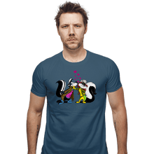 Load image into Gallery viewer, Secret_Shirts Fitted Shirts, Mens / Small / Indigo Blue No-Kissing