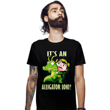 Load image into Gallery viewer, Shirts Fitted Shirts, Mens / Small / Black It's An Alligator Loki!