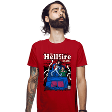 Load image into Gallery viewer, Daily_Deal_Shirts Fitted Shirts, Mens / Small / Red The Hellfire Club Comics