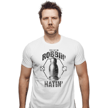 Load image into Gallery viewer, Shirts Fitted Shirts, Mens / Small / White They See Me Robbin'