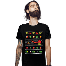 Load image into Gallery viewer, Shirts Fitted Shirts, Mens / Small / Black Alex Kidd In Christmas World
