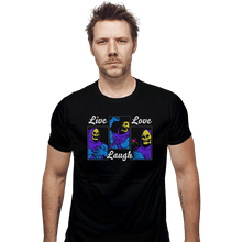 Load image into Gallery viewer, Shirts Fitted Shirts, Mens / Small / Black Live Laugh Love