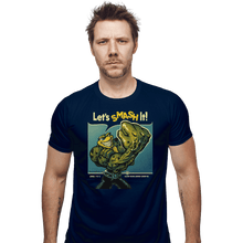 Load image into Gallery viewer, Shirts Fitted Shirts, Mens / Small / Navy Rash Can Smash