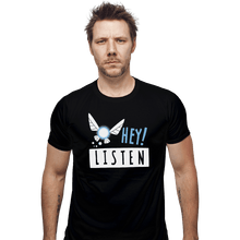 Load image into Gallery viewer, Sold_Out_Shirts Fitted Shirts, Mens / Small / Black Hey Shut Up!