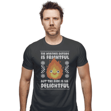 Load image into Gallery viewer, Shirts Fitted Shirts, Mens / Small / Charcoal Delightful Fire
