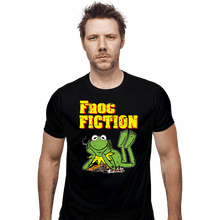 Load image into Gallery viewer, Daily_Deal_Shirts Fitted Shirts, Mens / Small / Black Frog Fiction