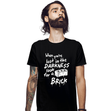 Load image into Gallery viewer, Daily_Deal_Shirts Fitted Shirts, Mens / Small / Black Brick.