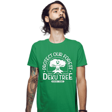 Load image into Gallery viewer, Daily_Deal_Shirts Fitted Shirts, Mens / Small / Irish Green Protect Our Forest