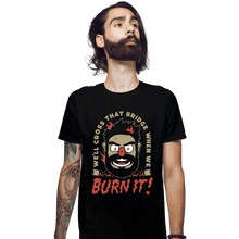 Load image into Gallery viewer, Secret_Shirts Fitted Shirts, Mens / Small / Black Burn-it Billy