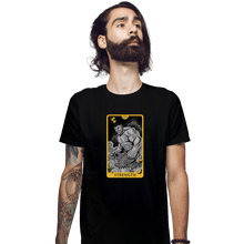 Load image into Gallery viewer, Shirts Fitted Shirts, Mens / Small / Black Tarot Strength